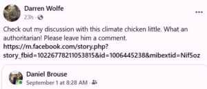 Darren Wolfe encouraging harassment
